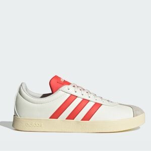 Adidas Cream and Red VL Court Base Sneaker Women’s Size 8